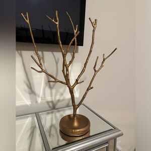 Z Gallerie gold tree branch jewelry stand.